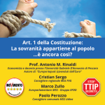 Art. 1 Costituzione: La sovranità appartiene al popolo… E’ ancora così?