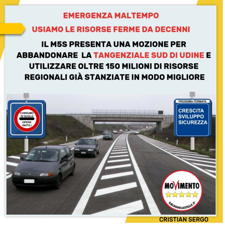 Sergo: emergenza maltempo, prima di indebitarsi si utilizzino le risorse ferme da decenni per opere inutili