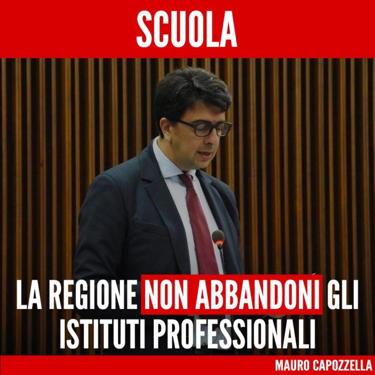 Scuola, Regione non abbandoni istituti professionali