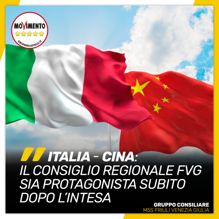 Italia-Cina, Consiglio regionale sia protagonista dopo intesa