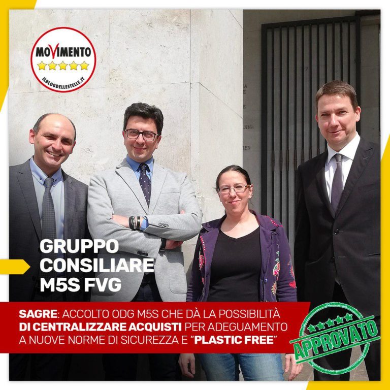 Sagre: accolto odg M5S per centralizzazione acquisti e “plastic free”