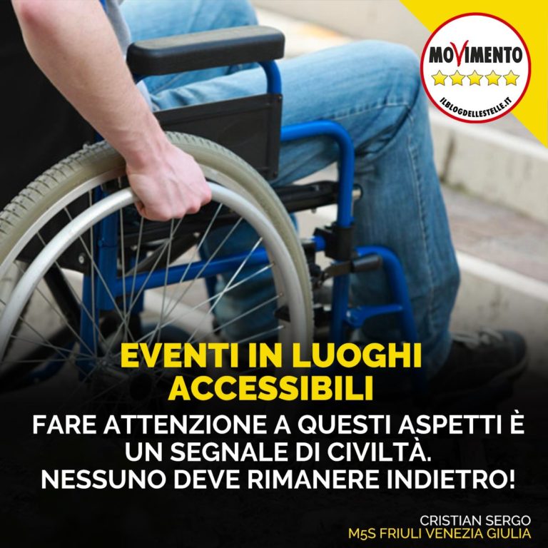 Eventi in luoghi accessibili, segnale di civiltà