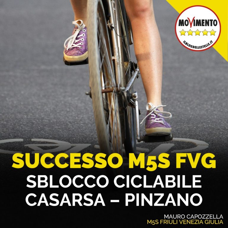 Sblocco ciclabile Casarsa – Pinzano successo M5S