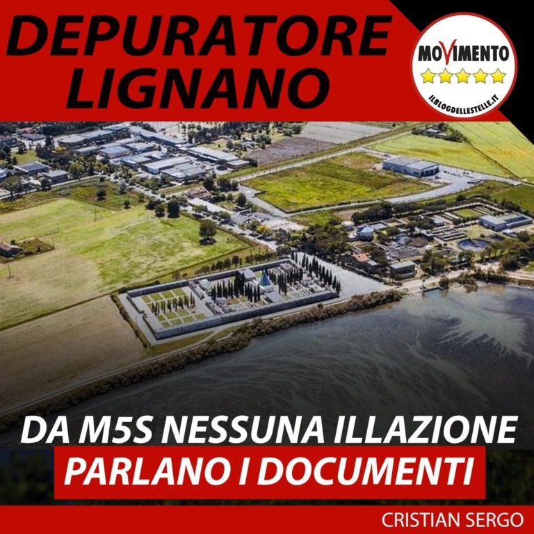 Depuratore Lignano, da M5S nessuna illazione, parlano i documenti