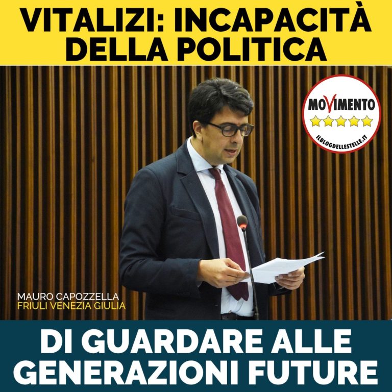 Vitalizi, incapacità della politica di guardare al futuro