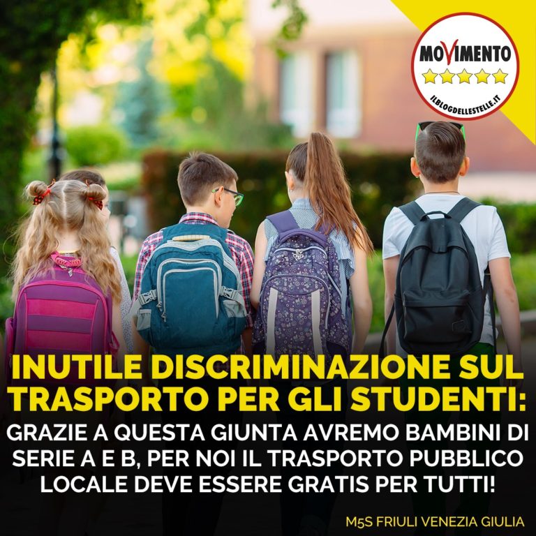 Inutile discriminazione sul trasporto per gli studenti: grazie a questa Giunta avremo bambini di Serie A e B