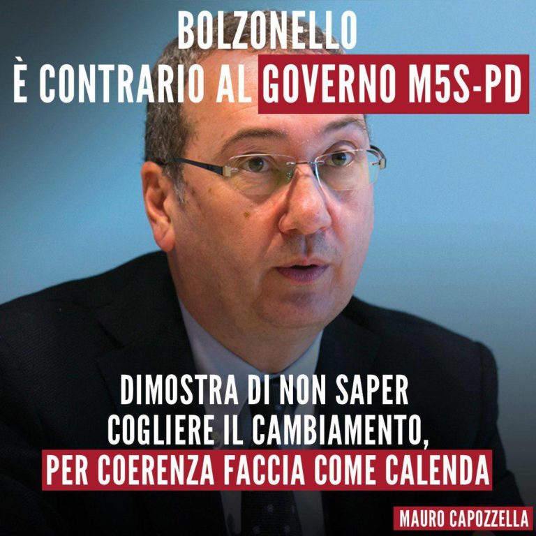 Bolzonello dimostra di non saper cogliere il cambiamento