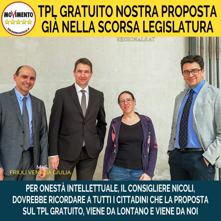 Tpl gratuito nostra proposta già nella scorsa legislatura