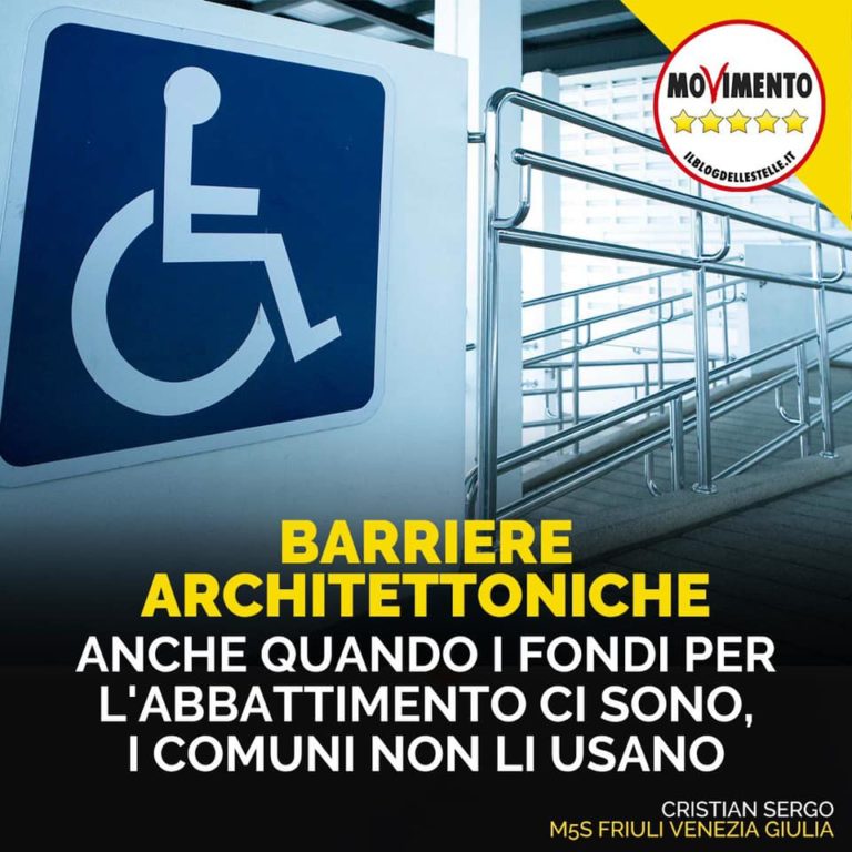 Barriere architettoniche: ci sono i fondi ma i Comuni non li usano