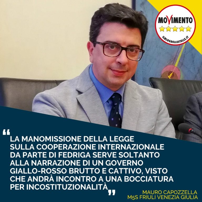 Cooperazione internazionale, Fedriga va verso brutta figura