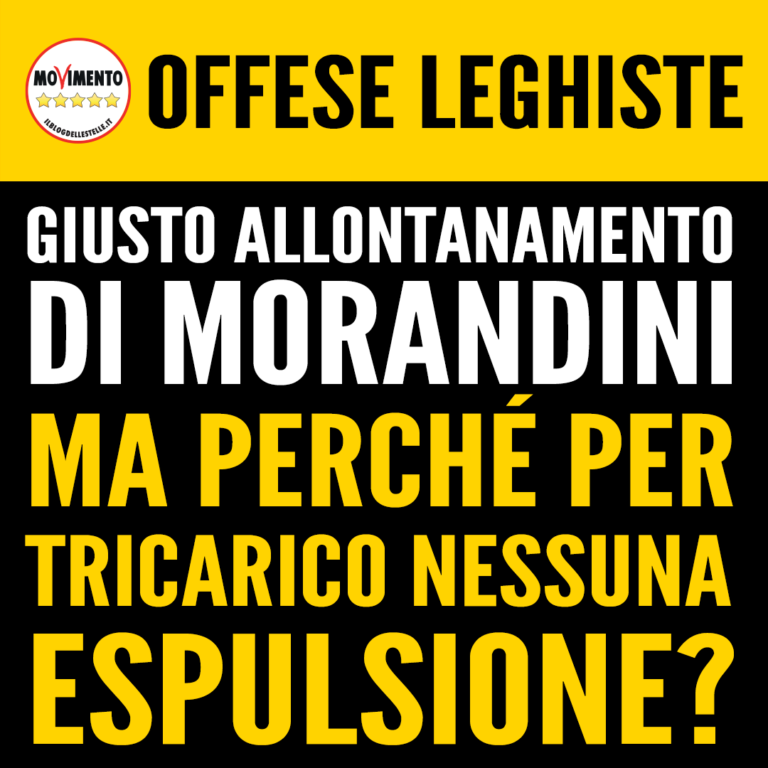 Bene espulsione Morandini da Lega. Ma Tricarico?