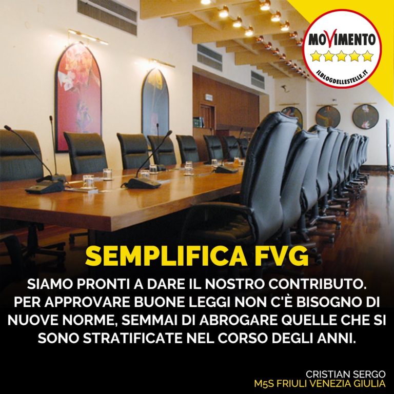 Semplfica FVG, pronti a dare nostro contributo perché non sia solo finalità ambiziosa