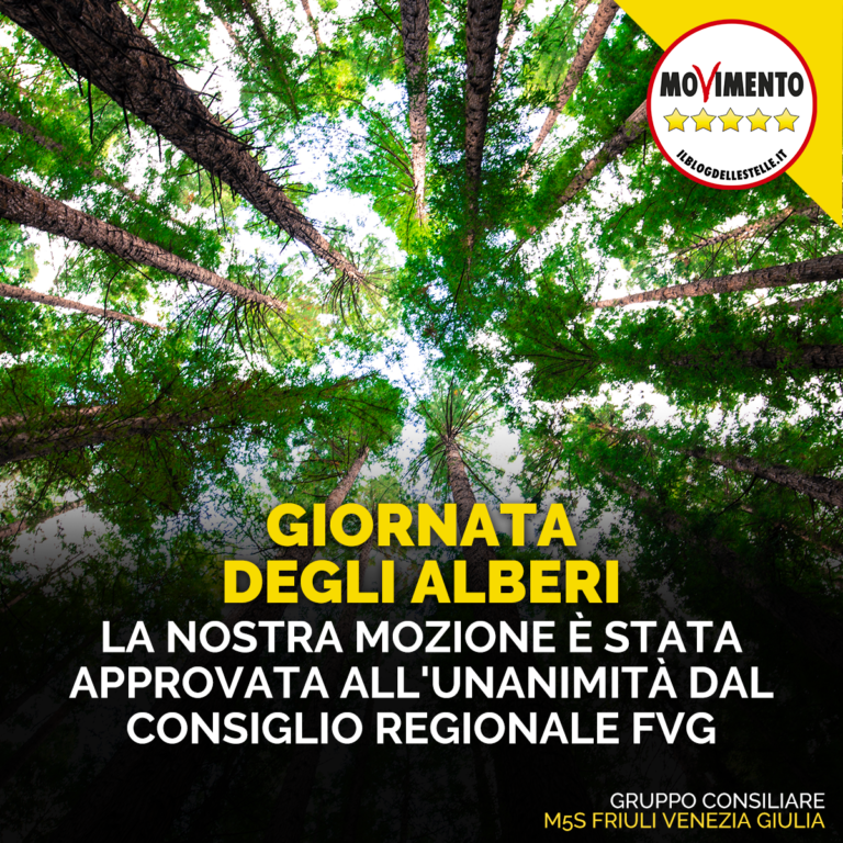 Voto unanime a mozione M5S per “Giornata degli alberi”