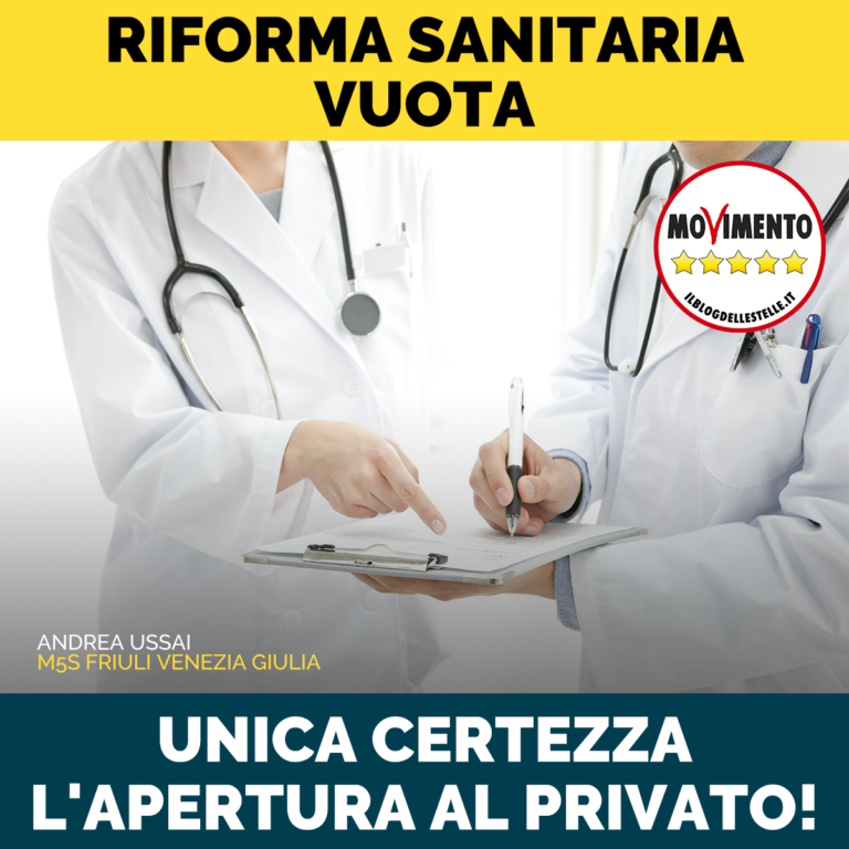 Riforma sanitaria vuota. Unica certezza è apertura al privato