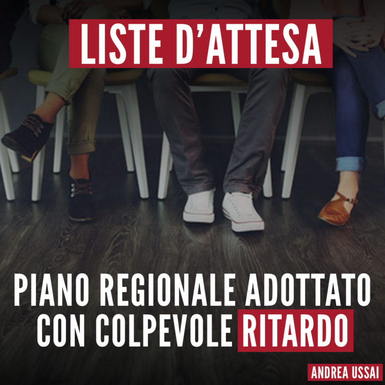 Liste d’attesa, Piano adottato con colpevole ritardo