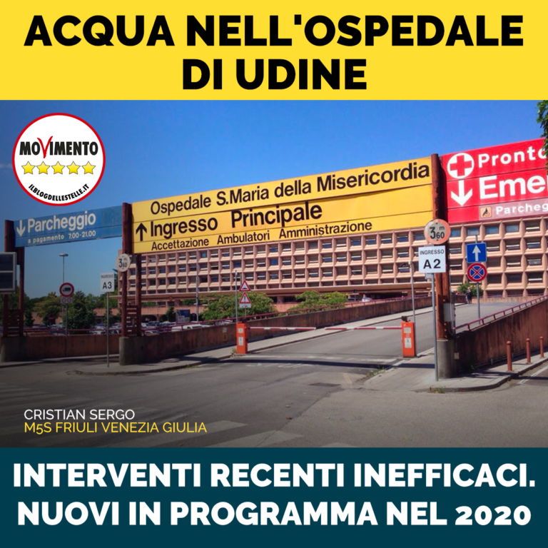 Acqua nell’ospedale di Udine, interventi recenti inefficaci