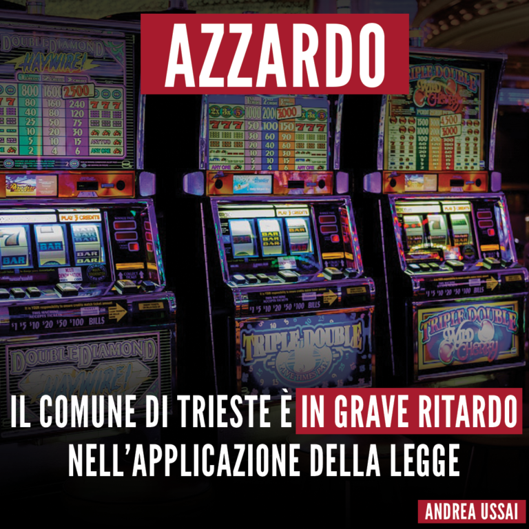 Gioco d’azzardo, Comune Trieste in grave ritardo