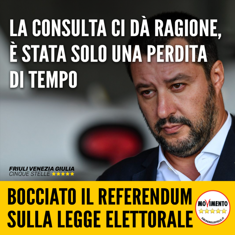 Bocciatura referendum elettorale certifica incompetenza Lega