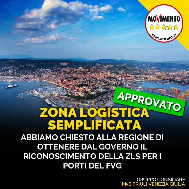 Accolto ordine del giorno M5S per Zone logistiche semplificate