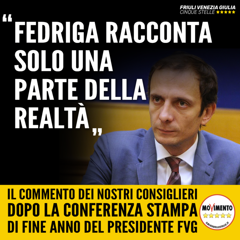 Fedriga racconta soltanto una parte della realtà