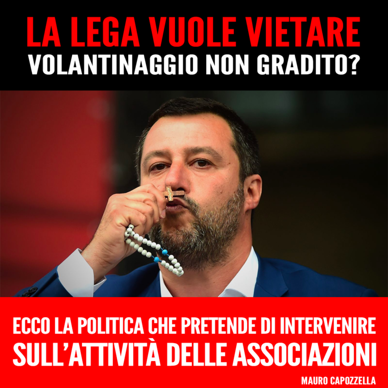 Lega vuole vietare volantinaggio non gradito?