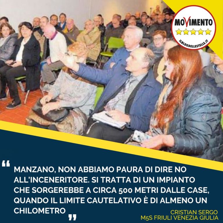 Manzano, non abbiamo paura a dire no all’inceneritore