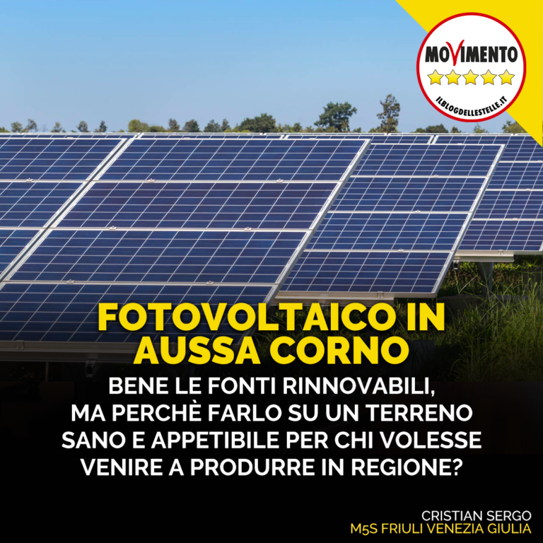 Campo fotovoltaico in Aussa Corno, occasione persa