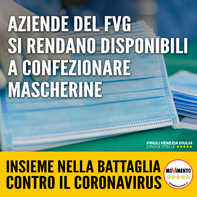 Aziende si rendano disponibili per confezionare mascherine