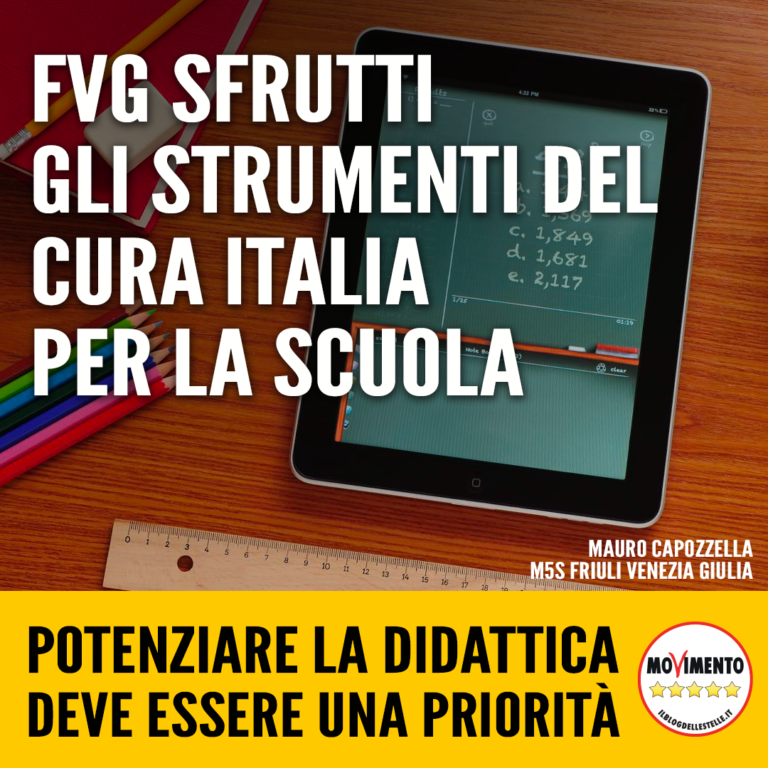 Regione sfrutti strumenti Cura Italia per la scuola