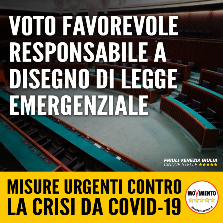 Su ddl Covid-19 voto favorevole responsabile