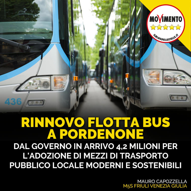 Dal Governo 4,2 milioni di euro per rinnovo flotta bus a Pordenone