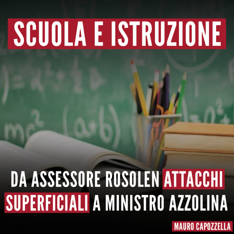 Da Rosolen attacchi superficiali ad Azzolina