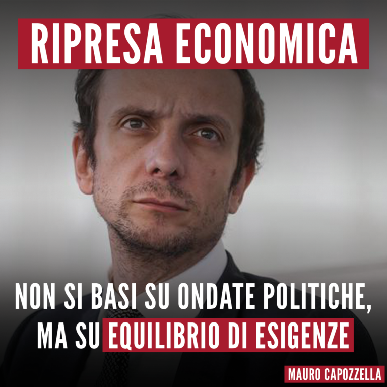 Ripresa non si basi su ondate politiche