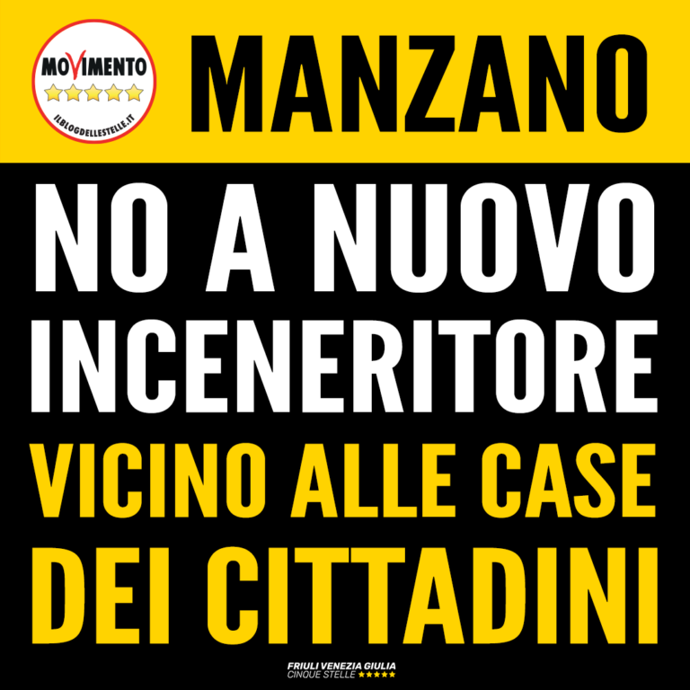 No a inceneritore Manzano vicino alle case