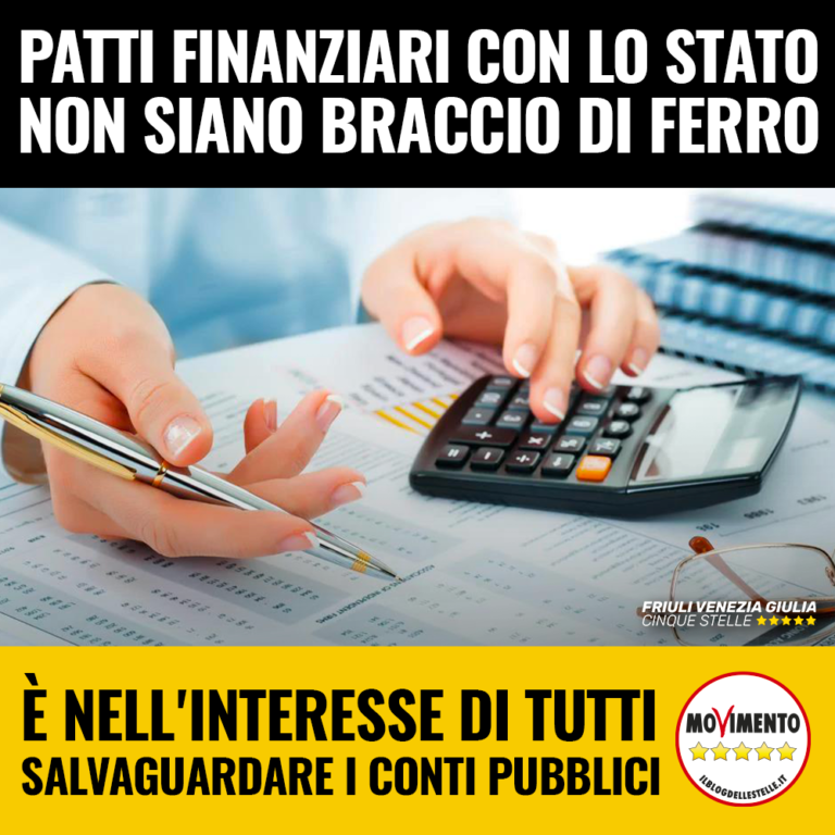 Partita patti finanziari con Stato non sia braccio di ferro