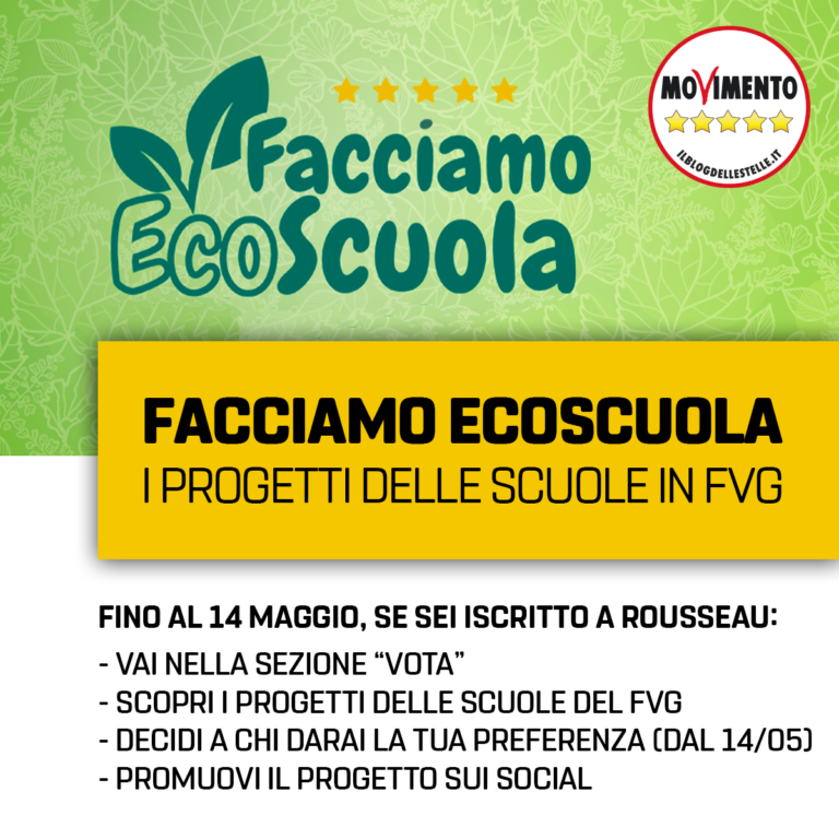 Da oggi selezione “Facciamo Ecoscuola”: in FVG 87 mila euro