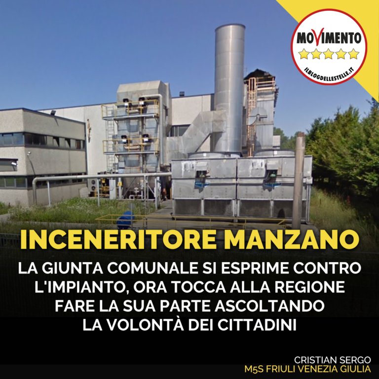 Inceneritore Manzano, bene la Giunta Comunale, ora tocca alla Regione