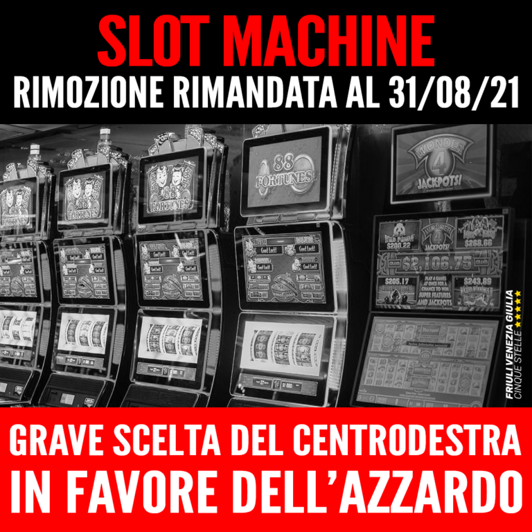 Slot machine, privilegiati interessi di alcuni sulle spalle della comunità