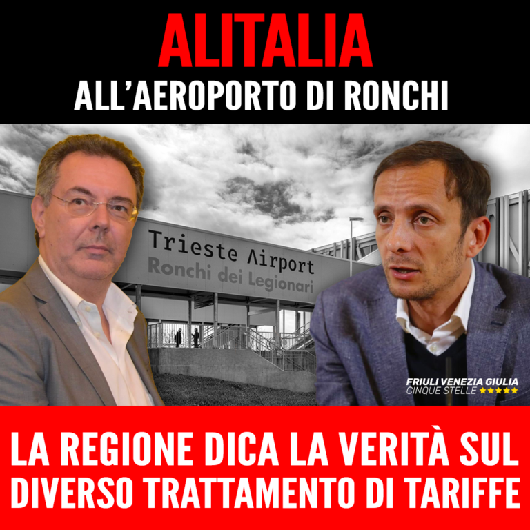 Alitalia a Ronchi, Fedriga e Pizzimenti dicano la verità sull’Aeroporto