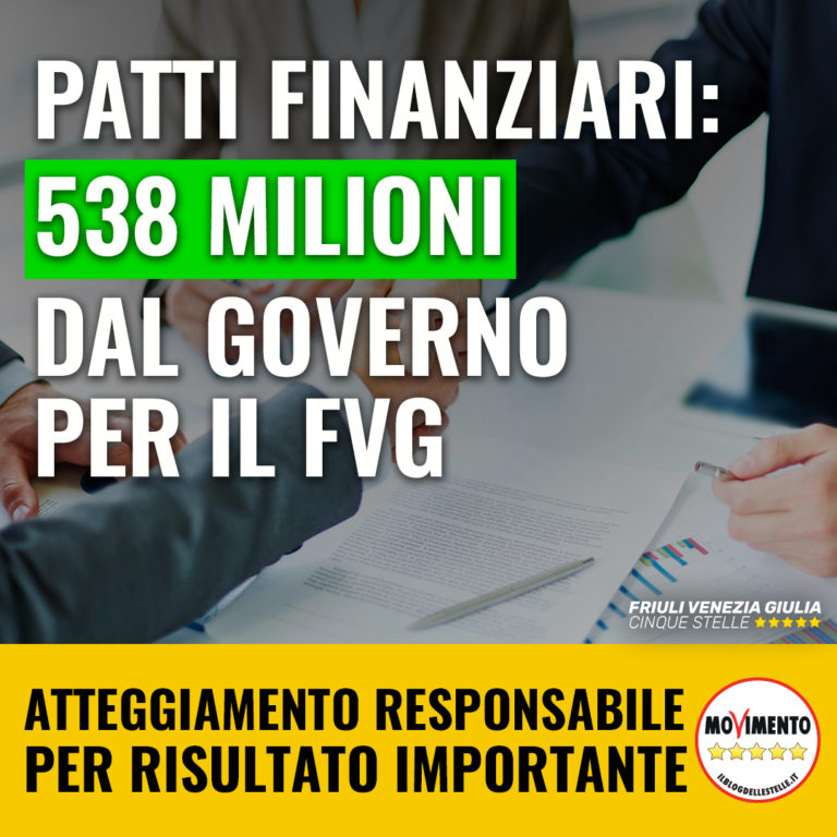 Patti finanziari, da noi atteggiamento responsabile