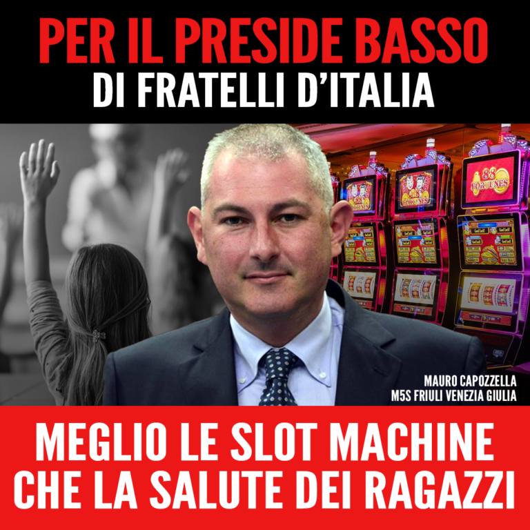 Per il preside Basso meglio le slot che la salute dei ragazzi