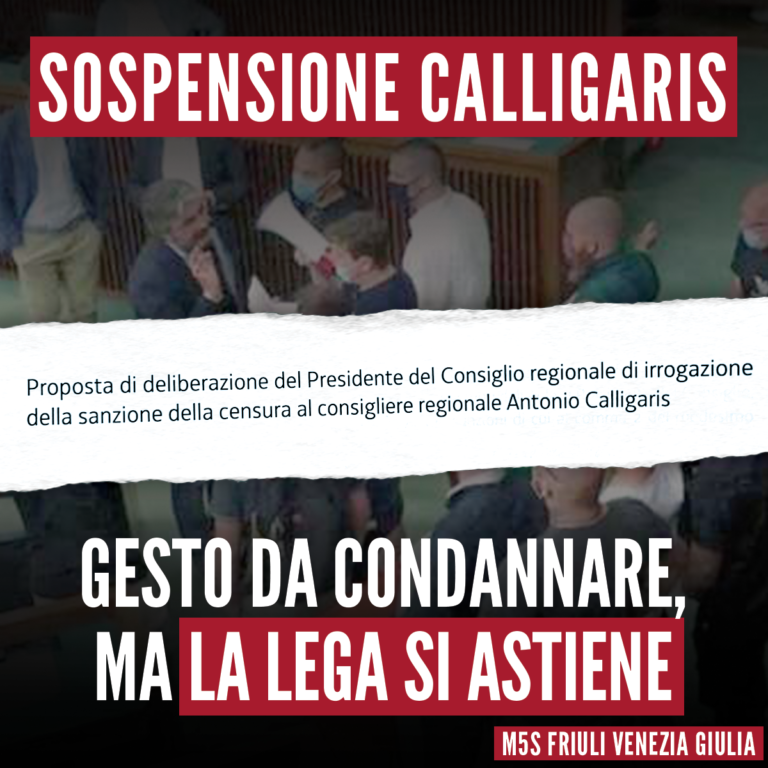 Sconcertante astensione Lega su sospensione Calligaris