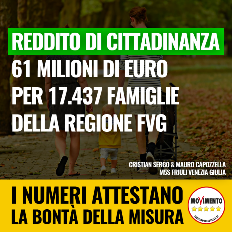 I numeri attestano la bontà del Reddito di Cittadinanza