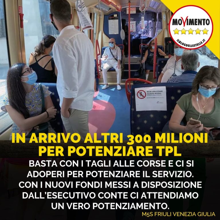 Altri 300 milioni dal Governo per tpl, potenziare le corse