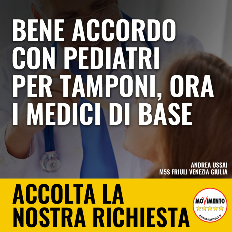 Ok accordo con pediatri per tamponi, ora i medici di base