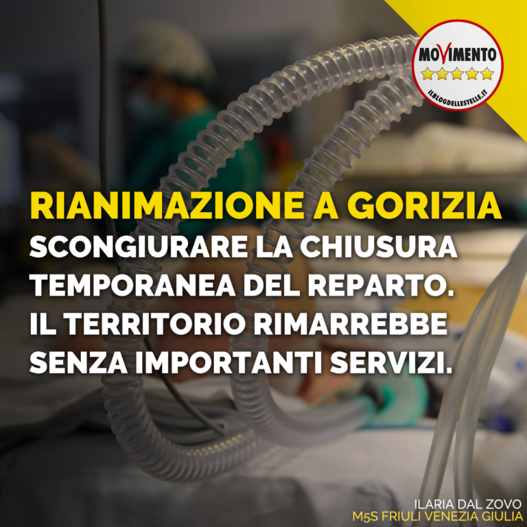 Scongiurare chiusura temporanea di rianimazione a Gorizia