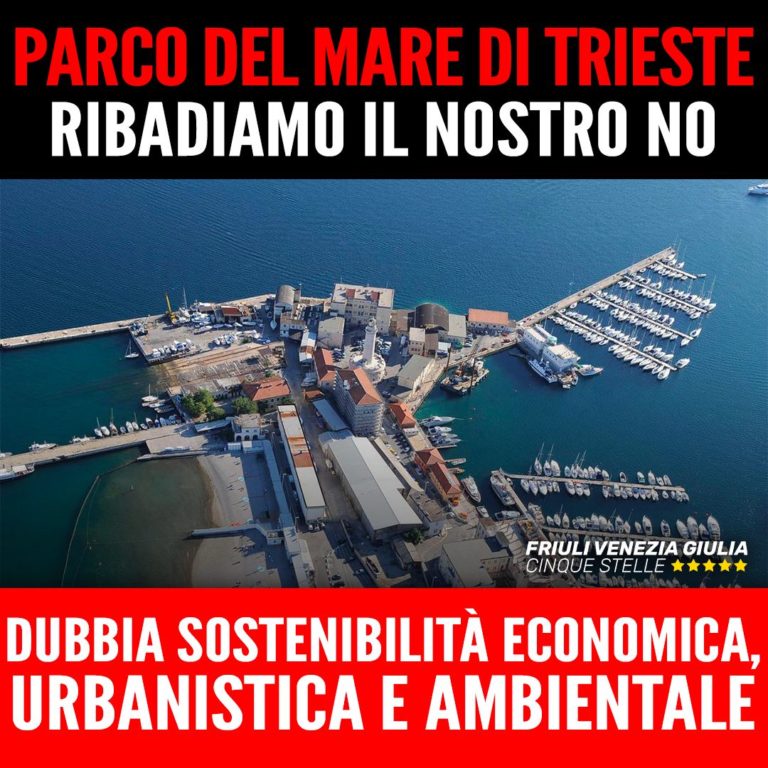 Ribadiamo contrarietà al Parco del Mare