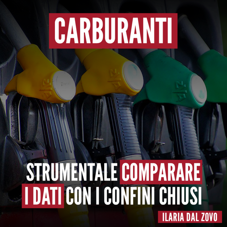 Carburanti, serve soluzione strutturale: i confini non saranno chiusi per sempre