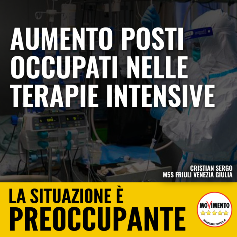 Terapie intensive, preoccupante l’aumento dei posti occupati