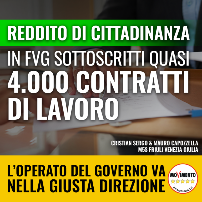 RdC, per ANPAL quasi 4000 contratti in FVG ma Regione non ne sa nulla